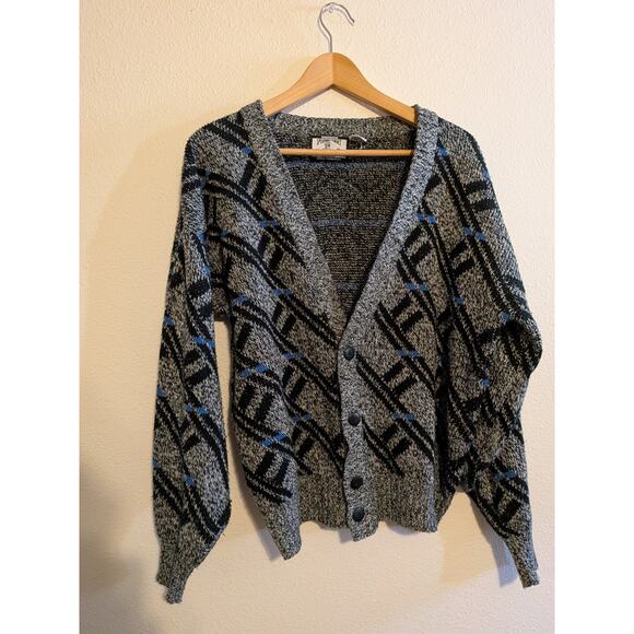 Fashion police Barnaby sweater size M gray half button - Picture 2 of 6